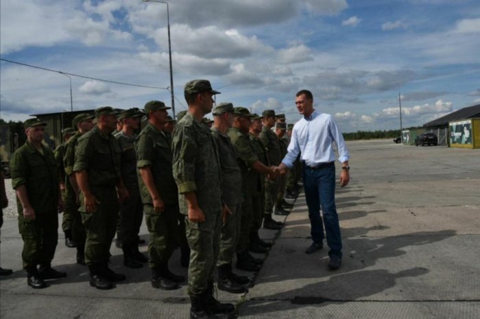 Михаил Дегтярев проверил подготовку добровольцев батальона «Барон Корф»