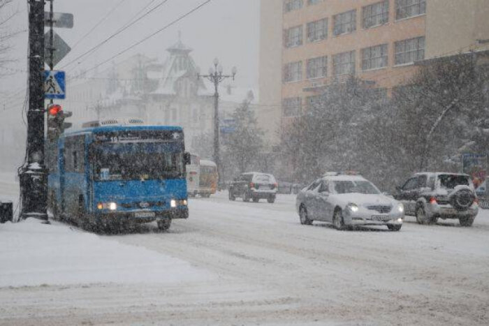 Хабаровский край накрыл снежный циклон